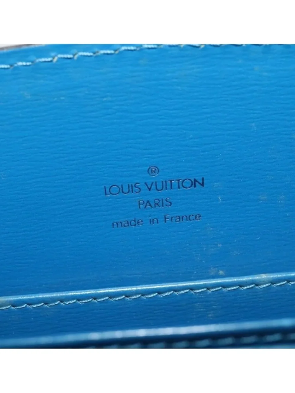 Authentic LOUIS VUITTON Epi Capuchin Shoulder Bag Blue M52345 LV